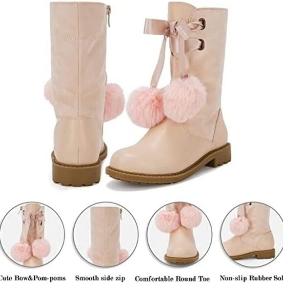 (78-2363)   COUTGO / ZBY Girls Mid Calf Boots Sz 4 - Picture 3 of 12